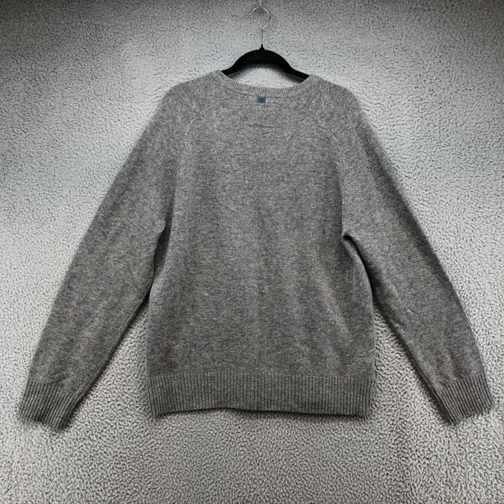 Penguin Wool Sweater Jumper Mens XL Gray V Neck Minimalist Classic Preppy